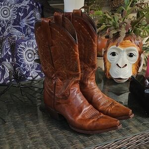 Dan Post Women's Brown Leather Snip Toe Cowboy Boots DP 3444J 8 1/2